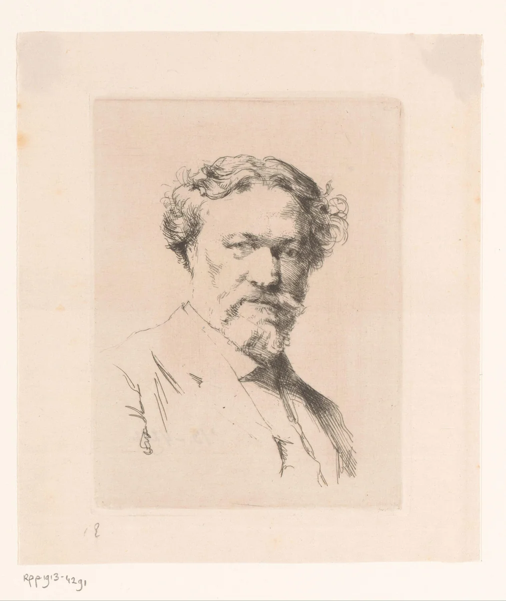 Portret van Antonin Terme by Adrien De Witte, print, 1877