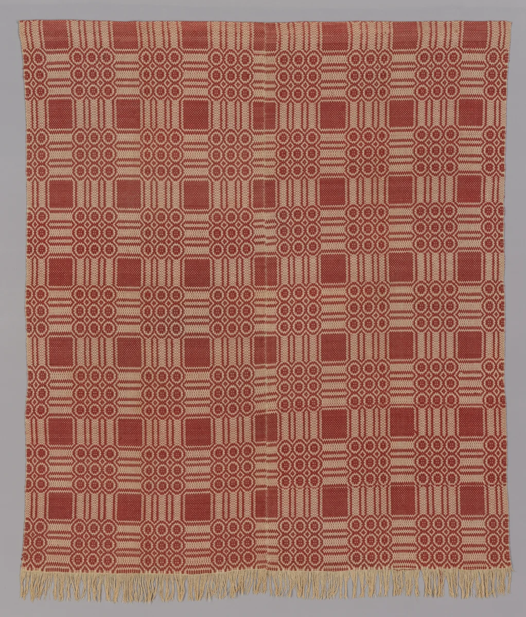 Coverlet by United States, textile, 1820-1830