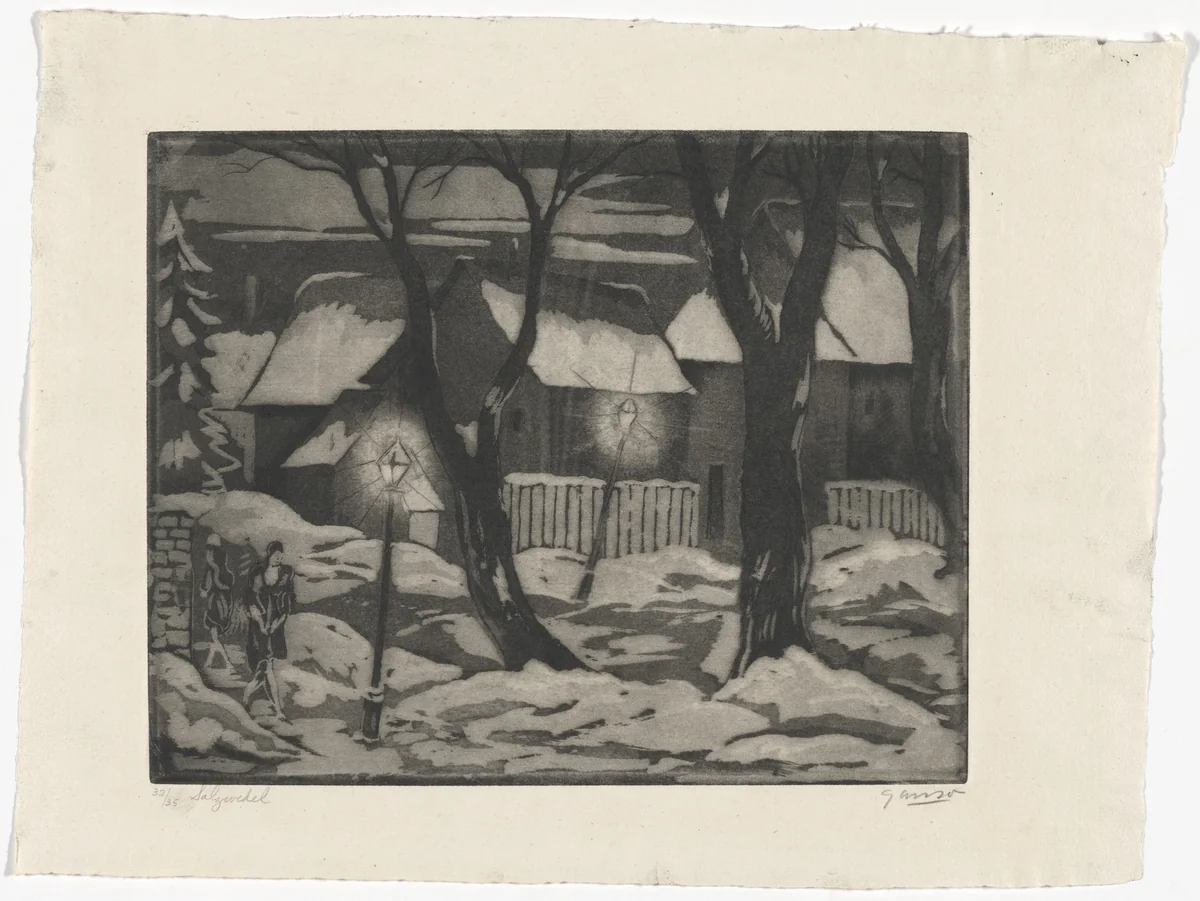 Salzwedel by Emil Ganso, print, 1930