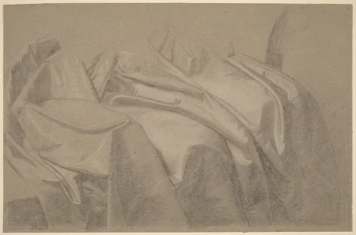 Drapery Study for "Mary and Elizabeth Royall" by John Singleton Copley, drawing, 1758