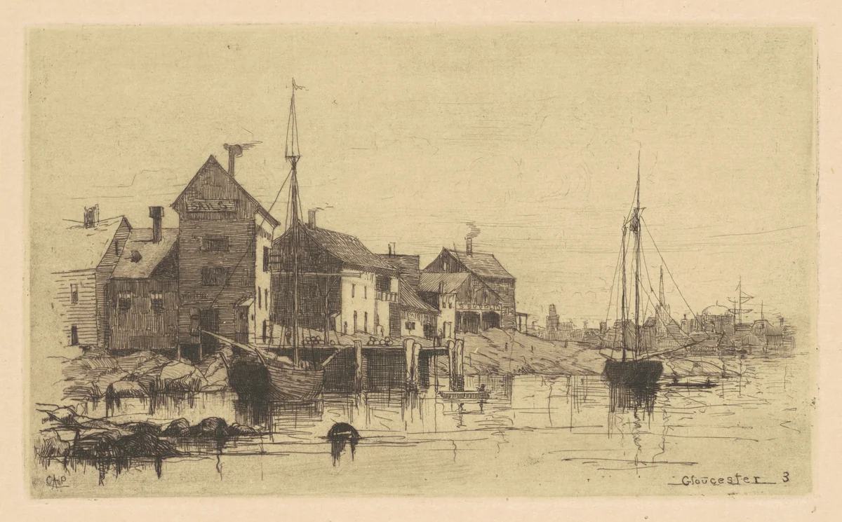 Fish-Houses by Charles A. Platt, print, 1881