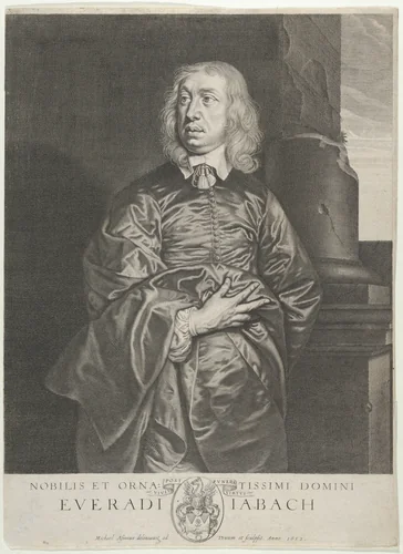Everhard Jabach, Banquiere à Paris, Amateur des beaux Arts by Michel Lasne, print, 1652
