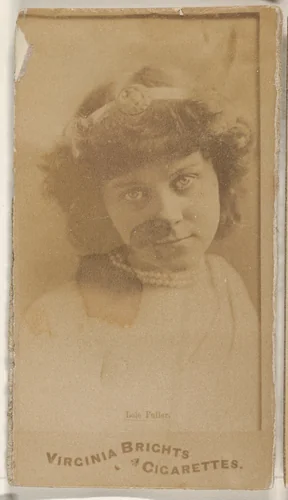 Loie Fuller, from the Actors and Actresses series (N45, Type 1) for Virginia Brights Cigarettes by Allen & Ginter, photograph, 1885-1891