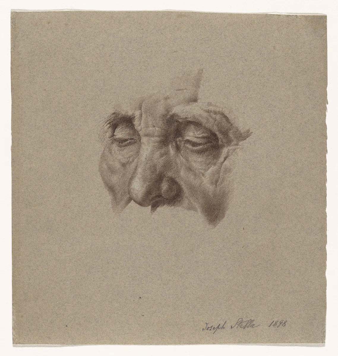 Old Man by Joseph Stella, drawing, 1898