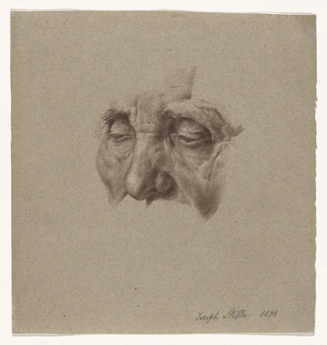 Old Man by Joseph Stella, drawing, 1898