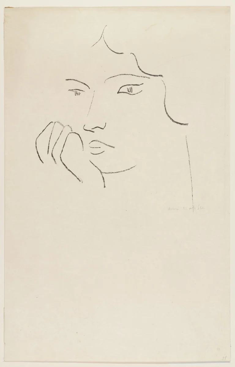 Pensive Woman by Henri Matisse, print, 1906