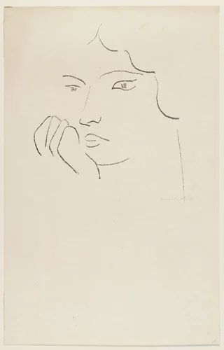 Pensive Woman by Henri Matisse, print, 1906