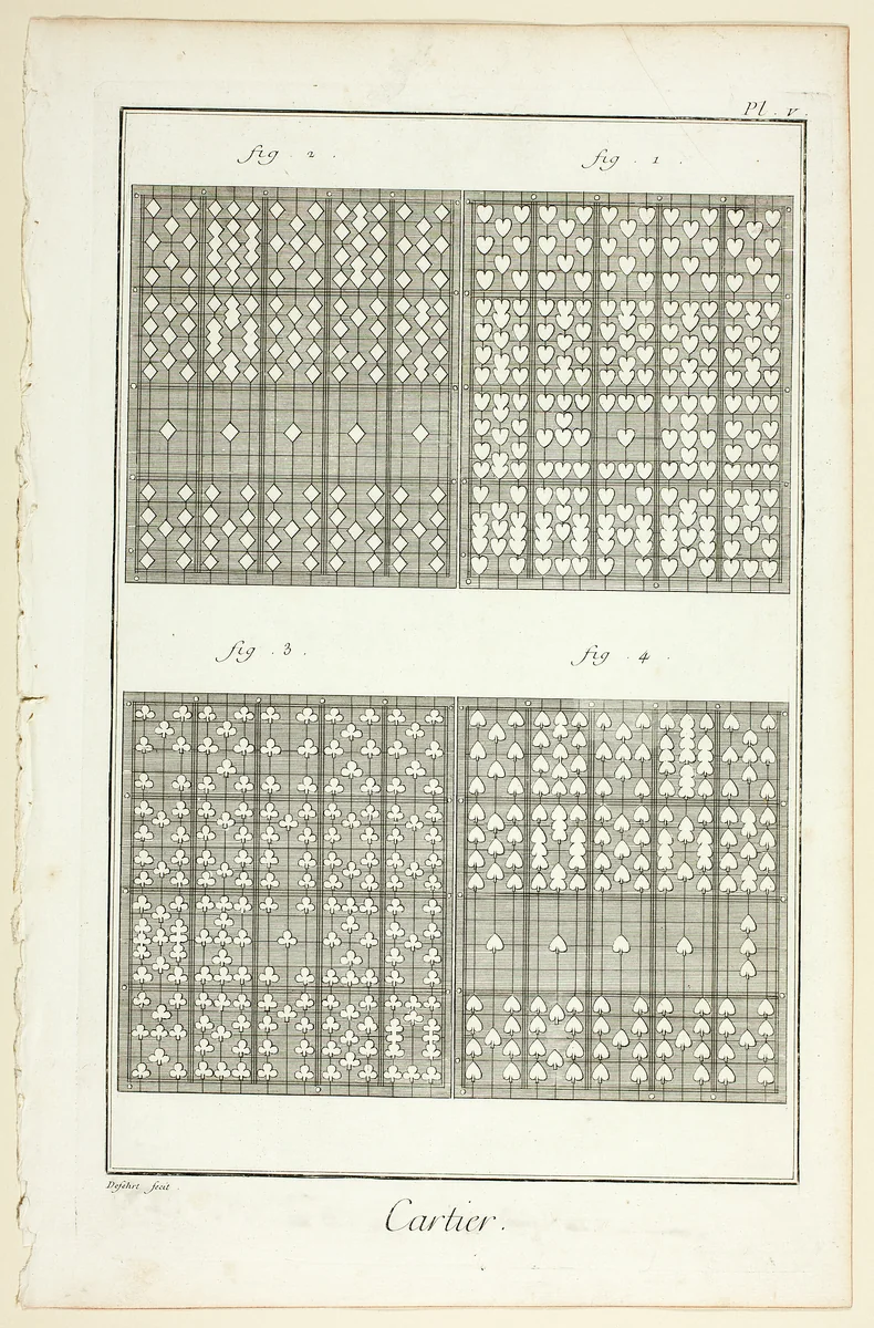 Card-Maker, from Encyclopédie by A. J. Defehrt, print, 1762-1777