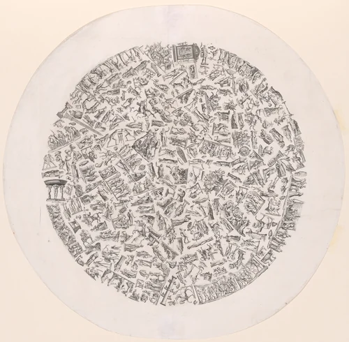 Mosaic of Archetypes from Antiquity by Jean Philippe Guy Le Gentil, print, 1789