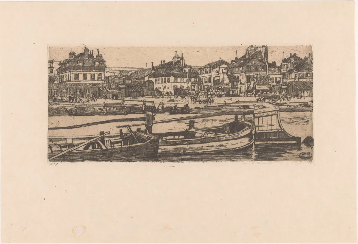 Schuiten in de Seine in Parijs by Pieter Dupont, print, 1896