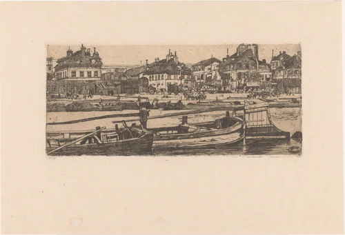 Schuiten in de Seine in Parijs by Pieter Dupont, print, 1896