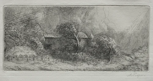 Chailli: effet d'orage by Alphonse Legros, print, 1857-1911