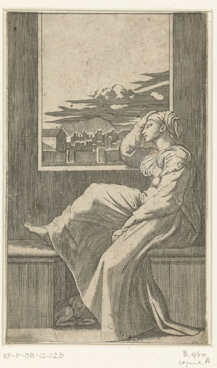 Visioen van Helena by anonymous, print, 1515-1570