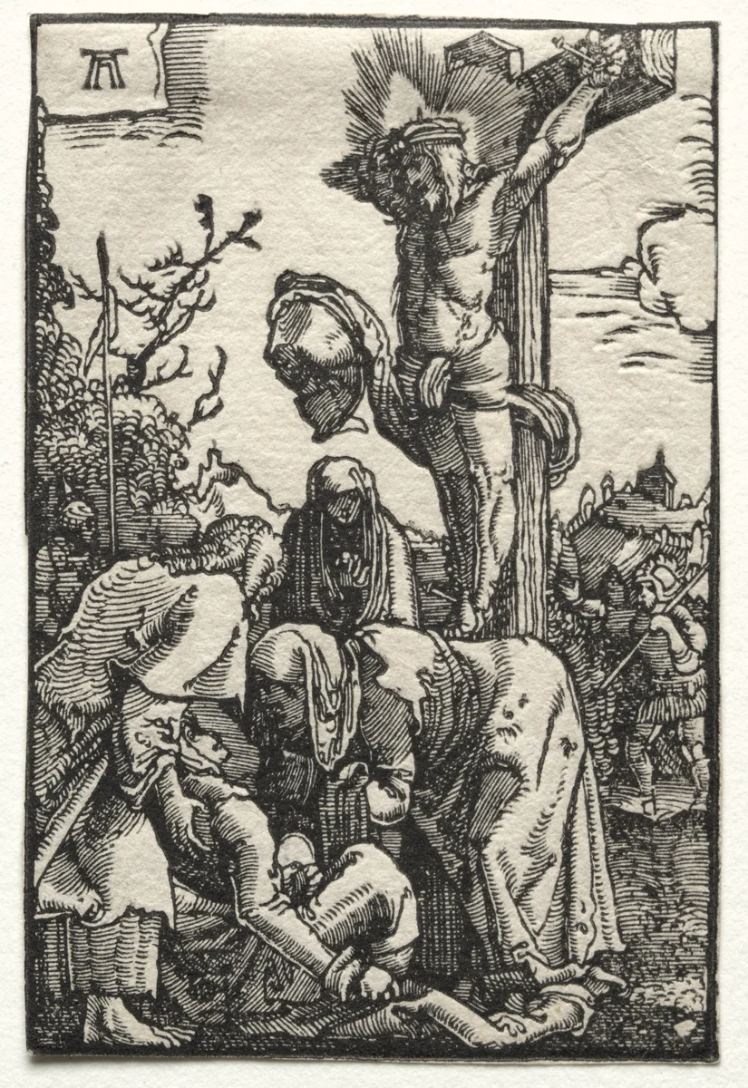 The Fall and Redemption of Man: Christ on the Cross by Albrecht Altdorfer, print, 1510-1520