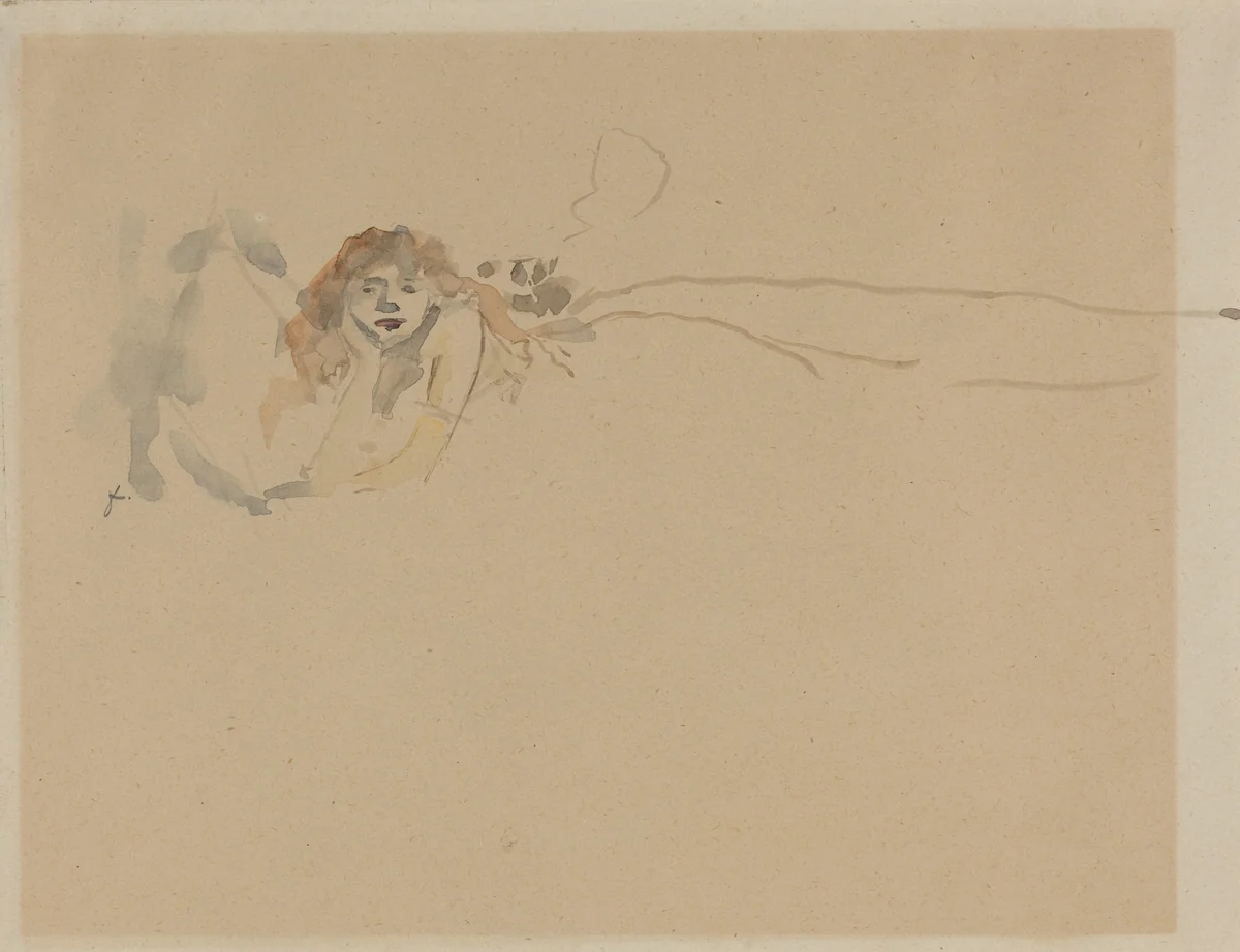 Farniente by Jean-Louis Forain, drawing, 1852-1931