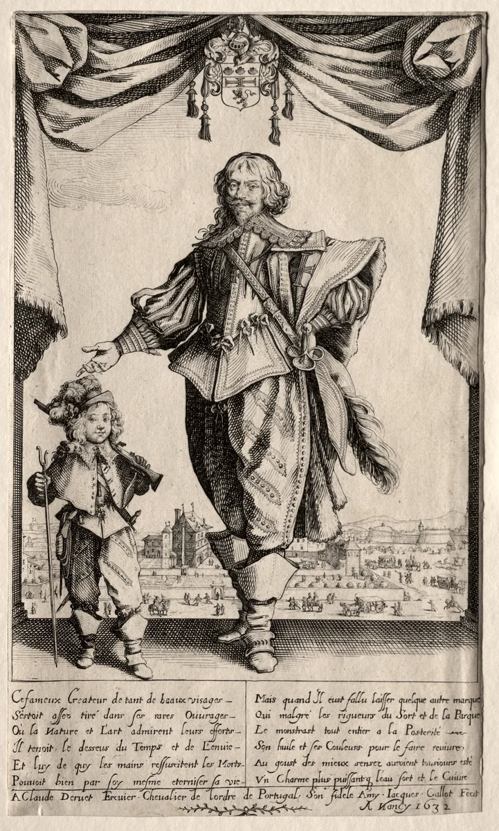 Claude Deruet and His Son by Jacques Callot, print, 1632