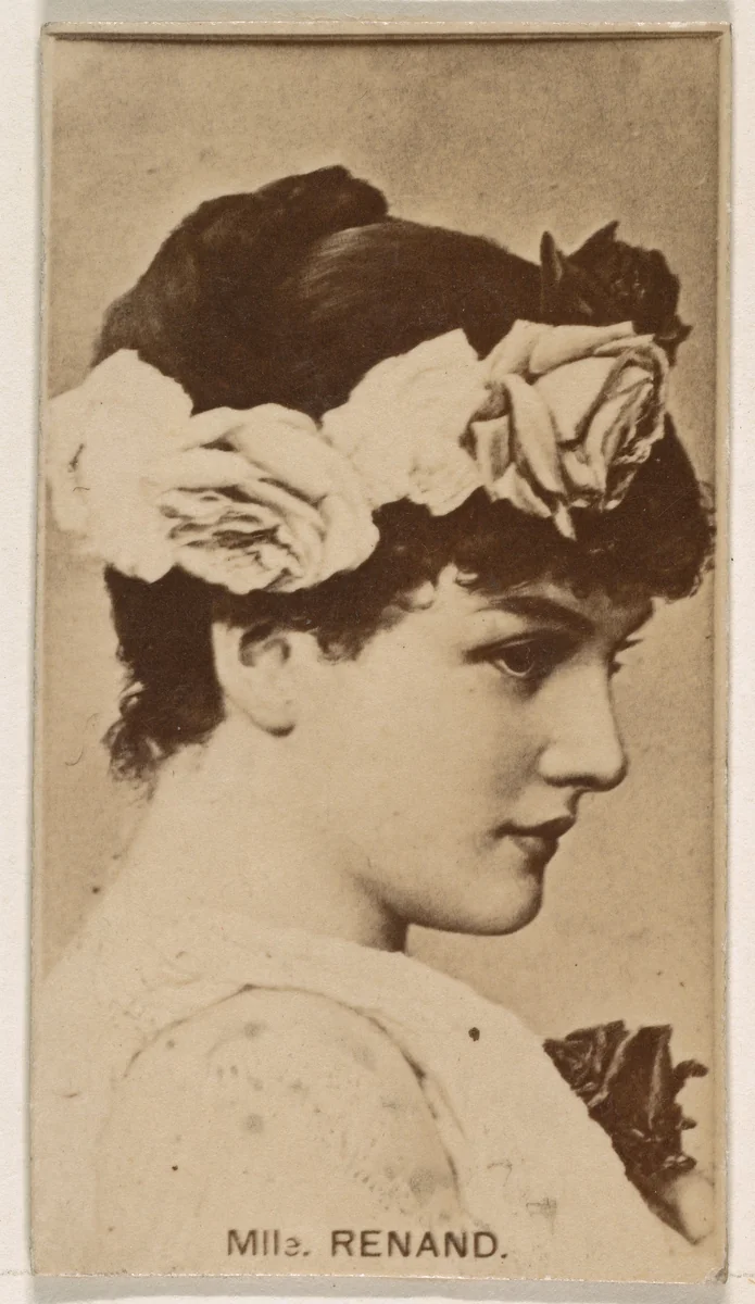 Mlle. Renand, from the Actresses series (N245) issued by Kinney Brothers to promote Sweet Caporal Cigarettes by Kinney Brothers Tobacco Company, photograph, 1890