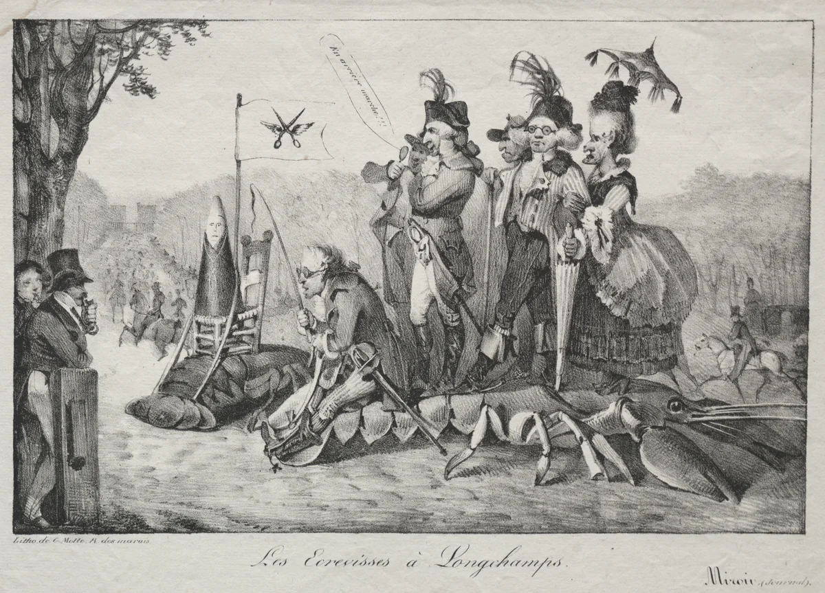 The Crayfish of Longchamps by Eugène Delacroix, print, 1822