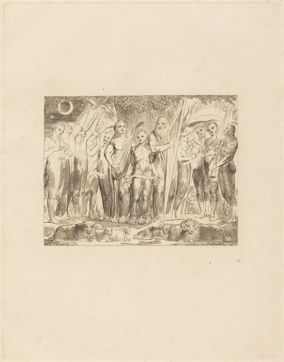 Job and His Family Restored to Prosperity by William Blake, portfolio, 1825