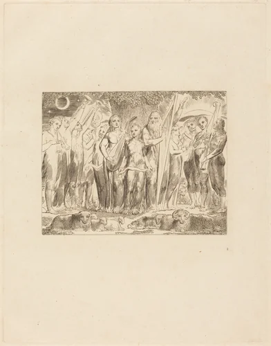 Job and His Family Restored to Prosperity by William Blake, portfolio, 1825