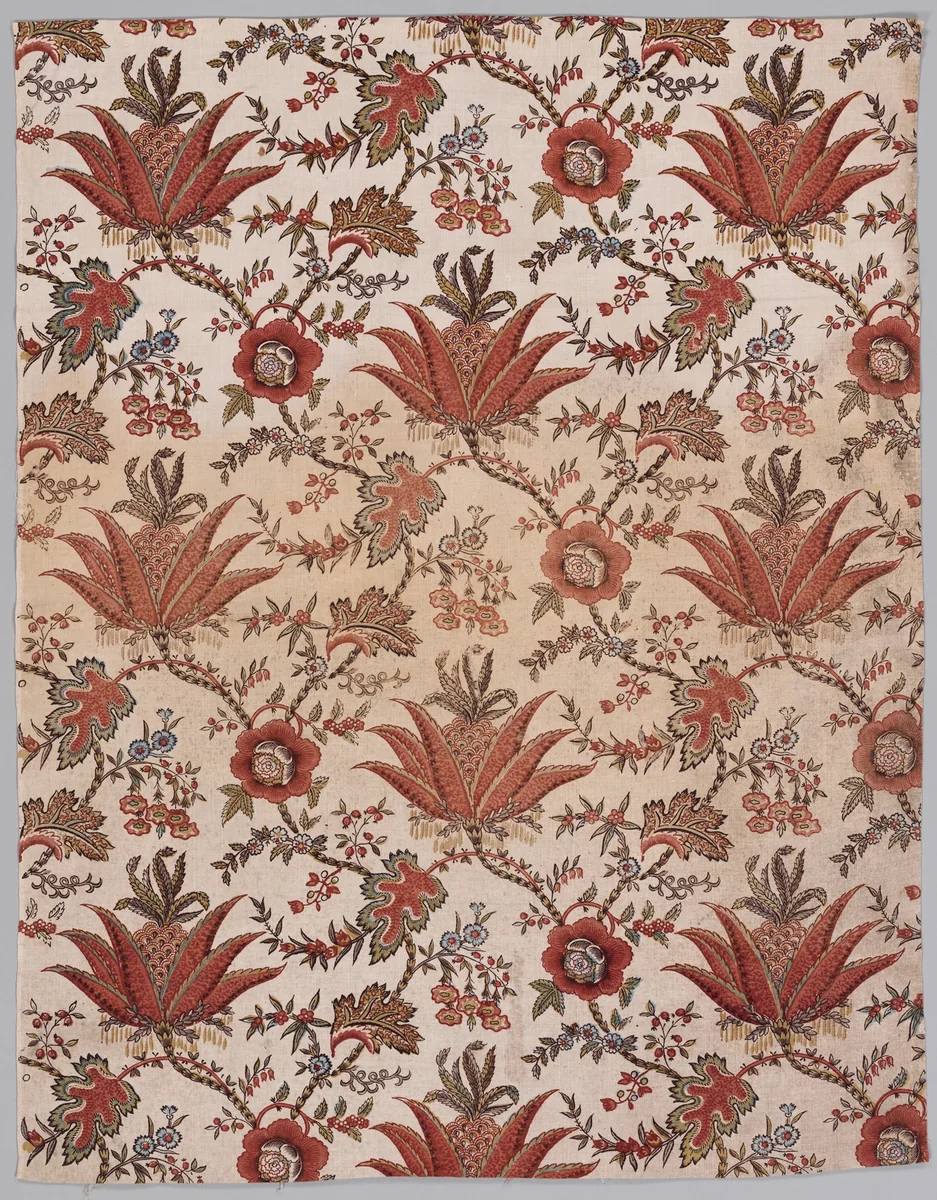 Floral print by Oberkampf Manufactory, textile, 1785