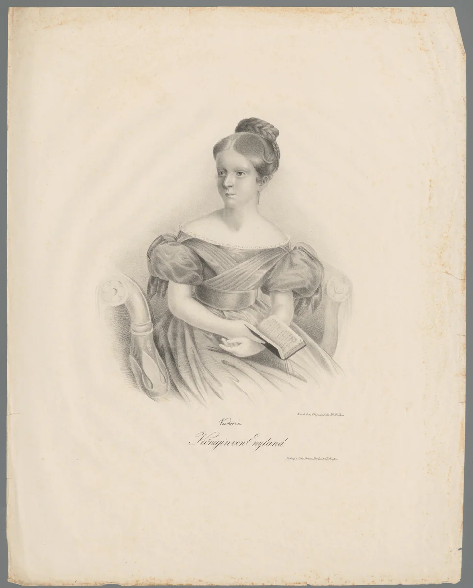 Portret van Victoria (koningin van het Verenigd Koninkrijk en keizerin van India) by Paul Rohrbach, print, 1830-1862