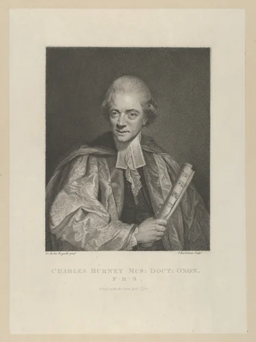 Charles Burney by Francesco Bartolozzi, print, 1784