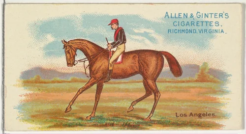 Los Angeles, from The World's Racers series (N32) for Allen & Ginter Cigarettes by Allen & Ginter, print, 1888