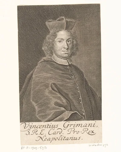 Portret van Vincenzo Grimani by Martin Bernigeroth, print, 1708