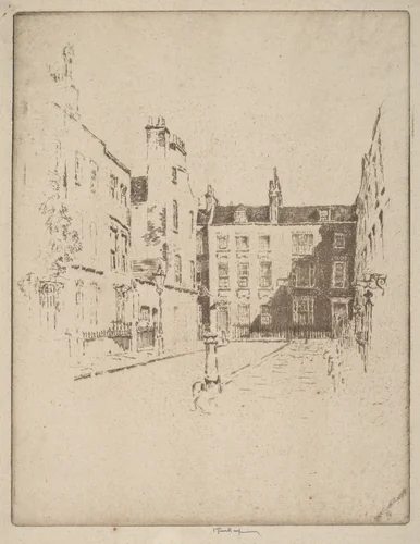 Cowley Street, Westminster by Joseph Pennell, print, 1906