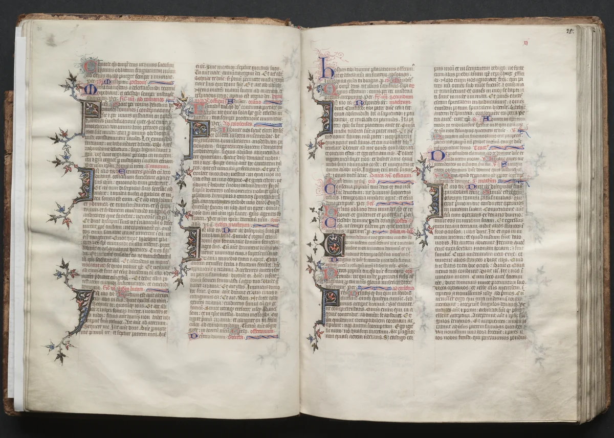 The Gotha Missal: Fol. 21r, Text by Master of the Boqueteaux, book, 1370-1380