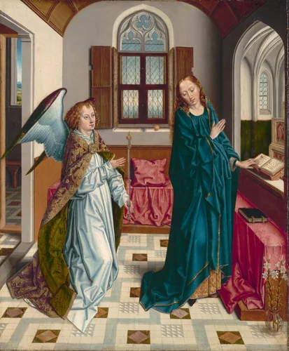The Annunciation by Albert Bouts, painting, 1475-1485