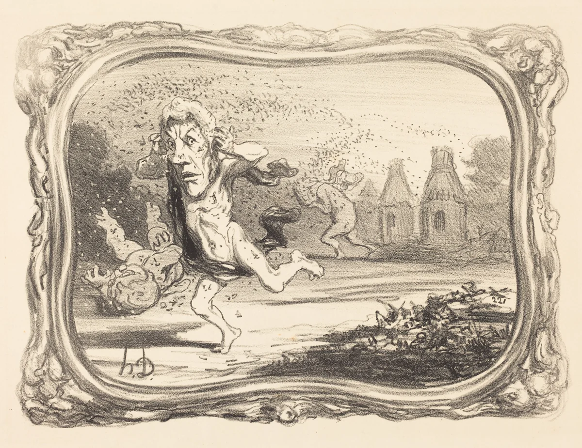 Les Curieux Punis by Honoré Daumier, print, 1851