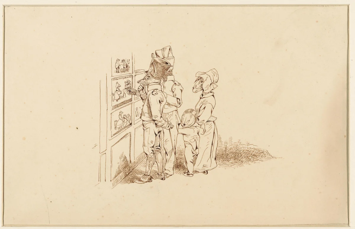 Dierfabel by Wilhelm Koller, drawing, 1839-1884