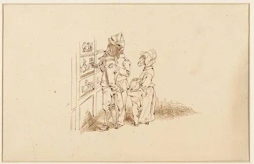 Dierfabel by Wilhelm Koller, drawing, 1839-1884