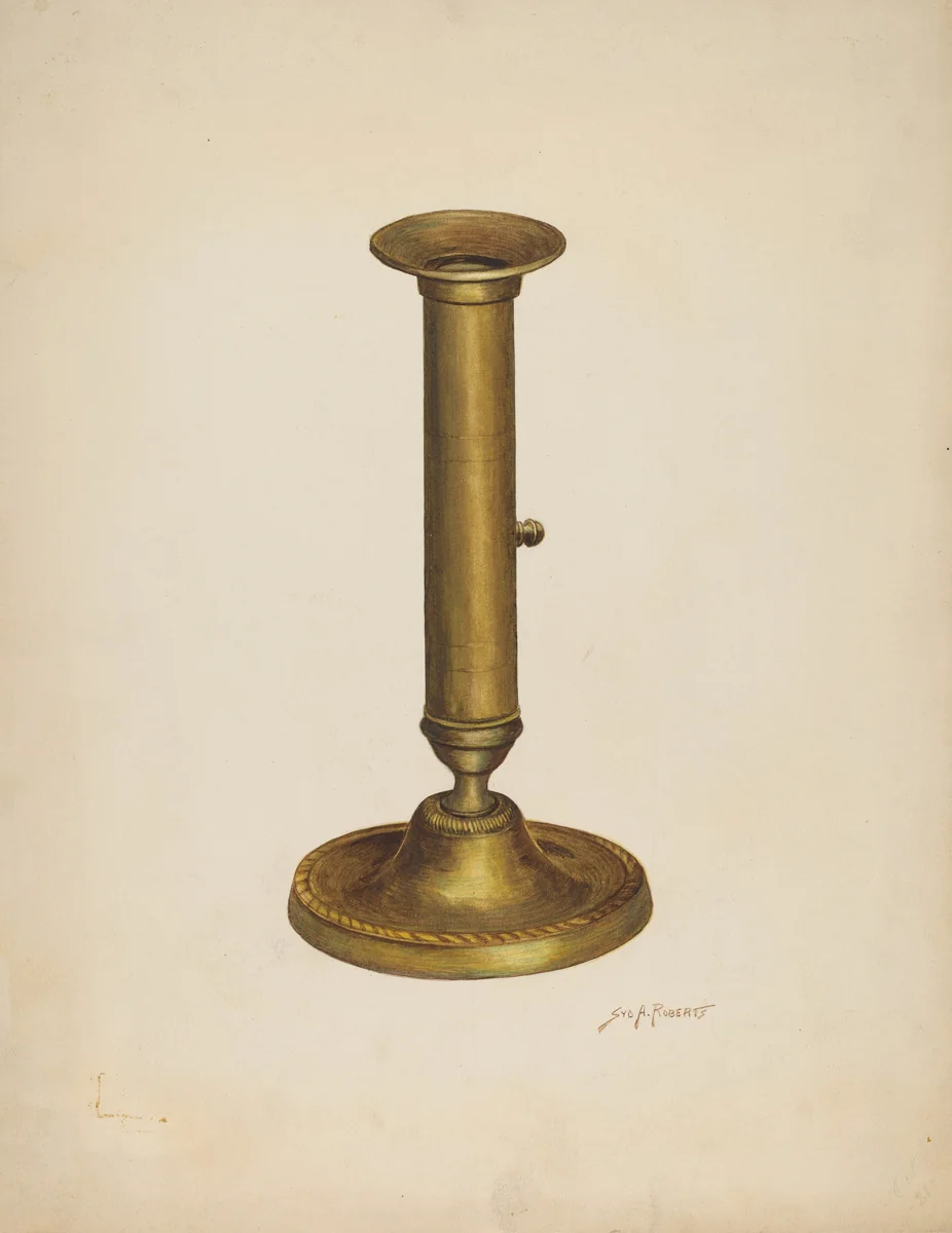 Candlestick by Sydney Roberts, index of american design, 1941