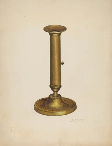 Candlestick by Sydney Roberts, index of american design, 1941