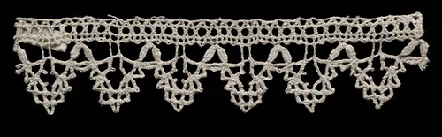 Bobbin Lace (Plaited Lace) Edging with Points by Unknown, textile, 1550-1599