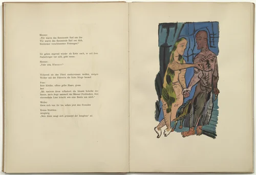 Plate (folio 4) from Mörder, Hoffnung der Frauen (Murderer, Hope of Women) by Oskar Kokoschka, illustrated book, 1916