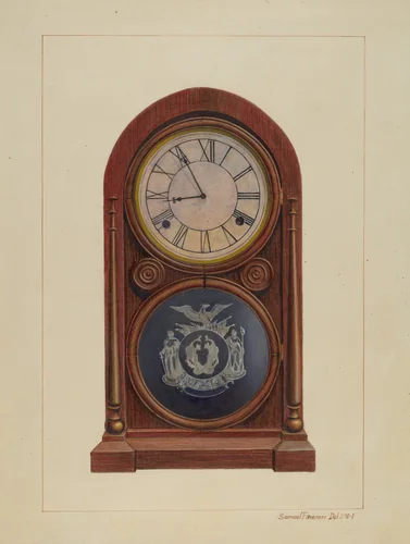 Mantel Clock or Shelf Clock by Samuel Fineman, index of american design, 1938