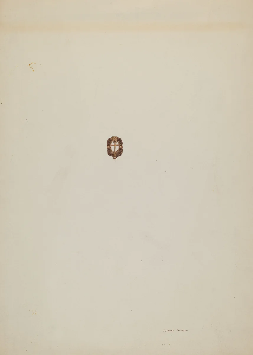 Hair Brooch by Syrena Swanson, index of american design, 1937