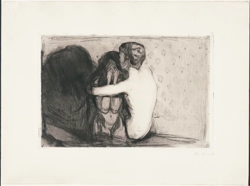 Consolation by Edvard Munch, print, 1894