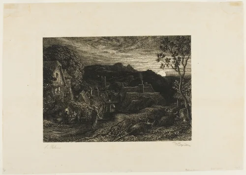 The Bellman by Samuel Palmer, print, 1879