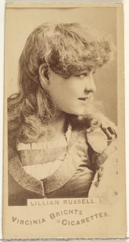 Lillian Russell, from the Actors and Actresses series (N45, Type 1) for Virginia Brights Cigarettes by Allen & Ginter, photograph, 1885-1891