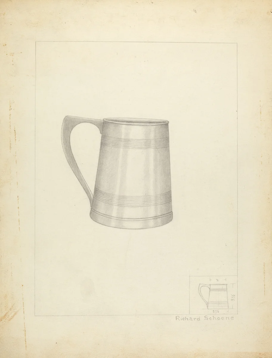 Silver Mug by Richard Schoene, index of american design, 1936