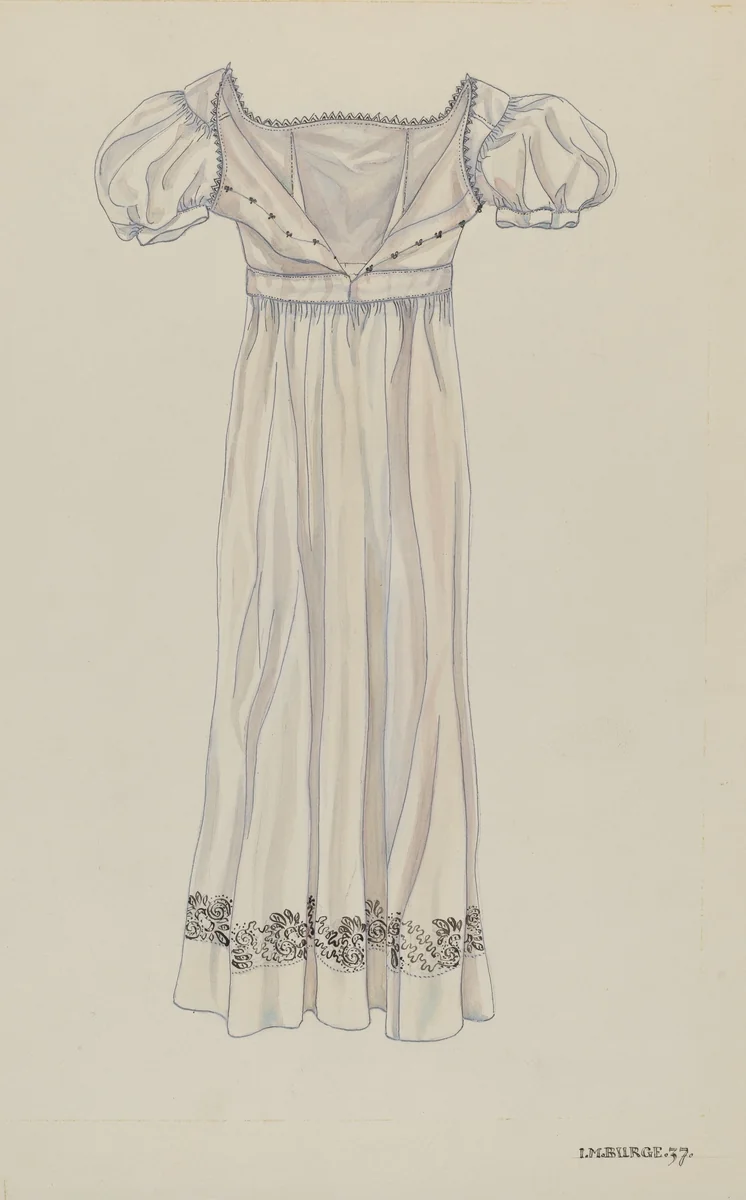 Day Dress (back view) by Irene M. Burge, index of american design, 1937