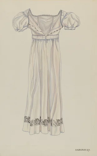 Day Dress (back view) by Irene M. Burge, index of american design, 1937