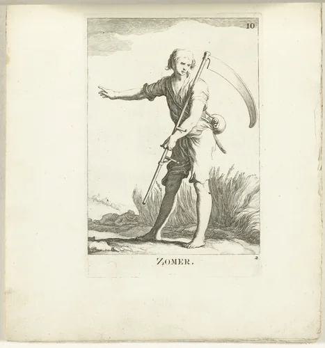 Zomer by Frederick Bloemaert, print, 1700-1800