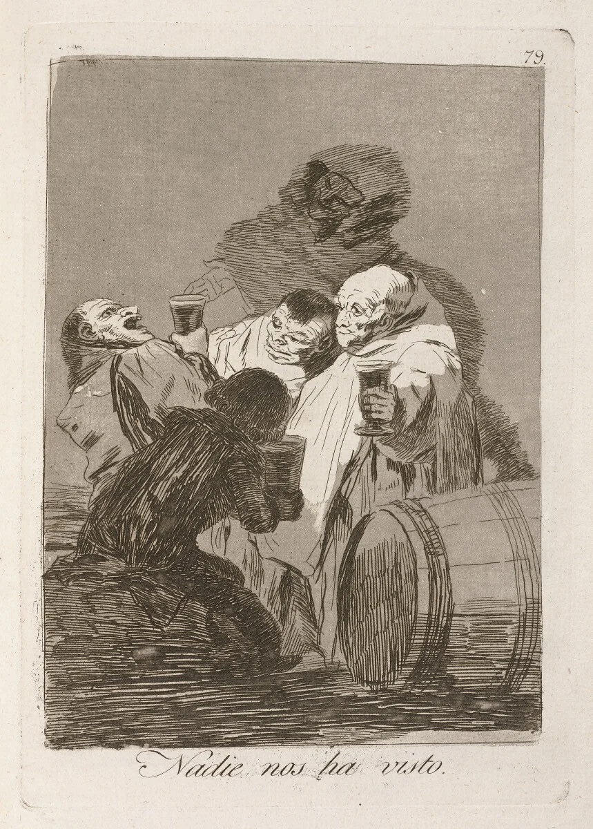 Nadie nos ha visto (No One Has Seen Us) by Francisco Goya, print, 1799
