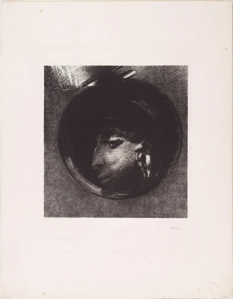 Auricular Cell (La Cellule auriculaire) from the portfolio The Original Print ( L'Estampe originale), no. II by various artists by Odilon Redon, print, 1893
